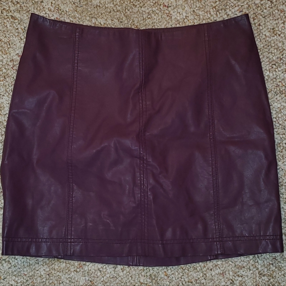 Free People Leather skirt 12